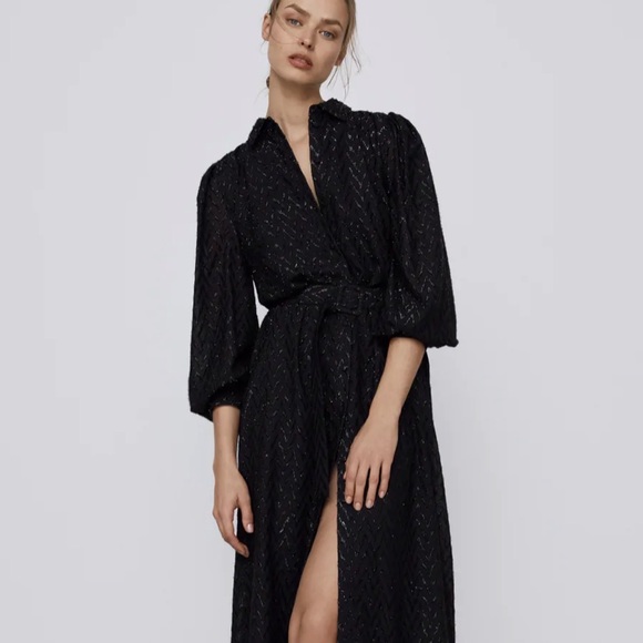 Zara black metallic dress Clearance